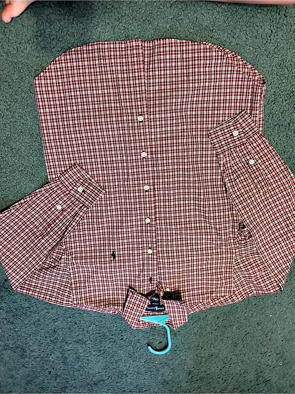 Ralph Lauren Plaid Cotton Button Down Size Medium Like New